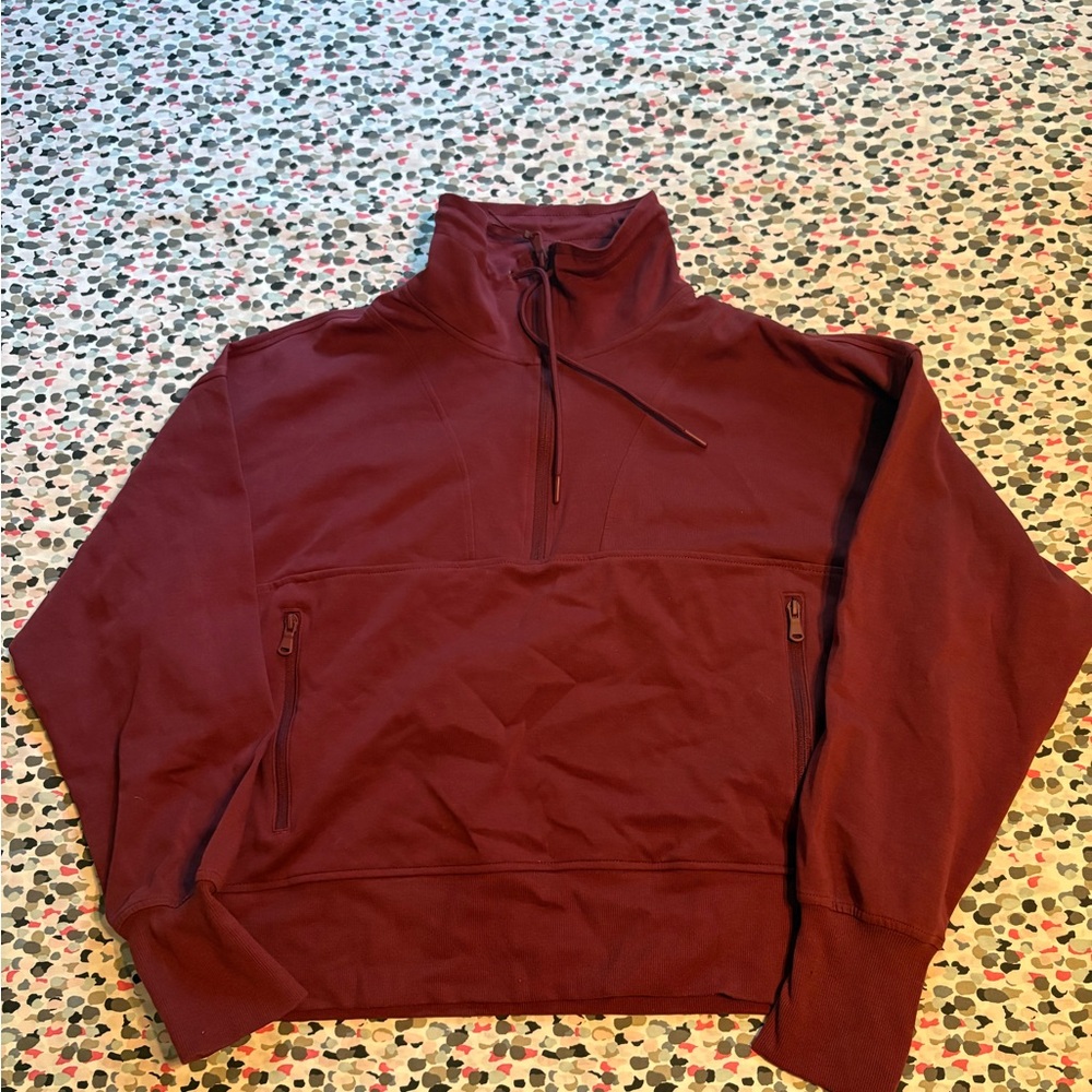 Old Navy Women’s Burgundy Zip-Up Sweater